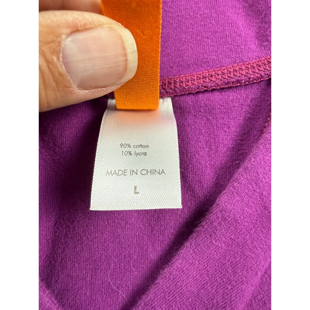 Lucy Womens Purple Surplice Racerback Activewear Tank Top Size Large 211599 - Picture 4 of 9